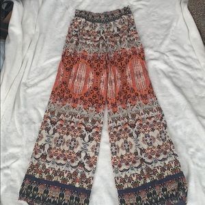 Patterned cotton pants